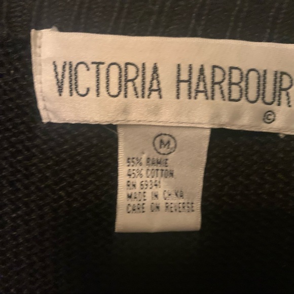 VINTAGE Beaded Art Deco Revival Gold Ornate Black Knit Vintage Glam Cardigan - Picture 8 of 14